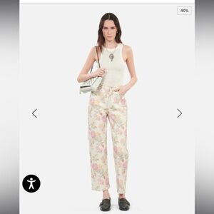 The Kooples- Floral Printed Boyfriend Jeans - 2 ( FR 34)
